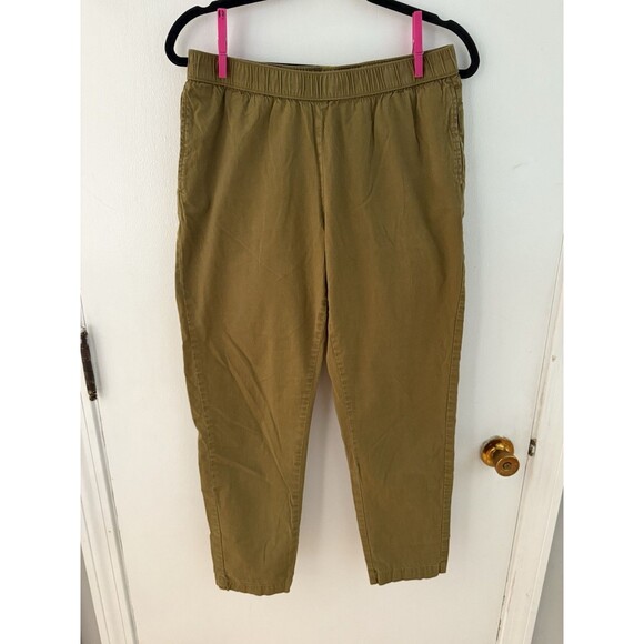 Pact Women’s M Pants Olive Green Pull On Straight Leg Organic Cotton Pants - Picture 1 of 8